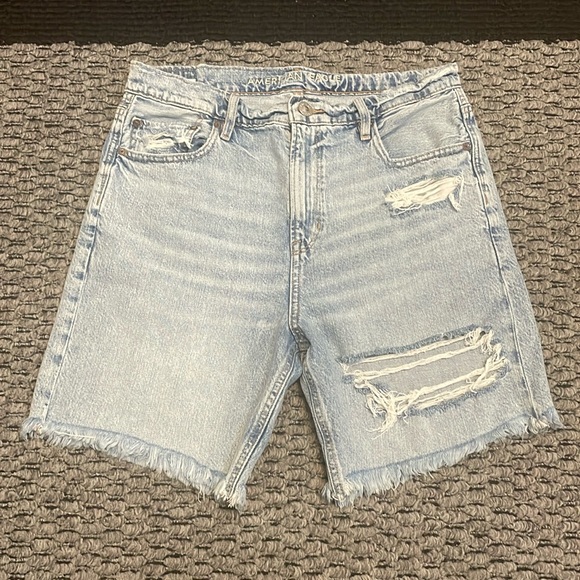 American Eagle Outfitters Pants - American Eagle Denim Jorts Womens Sz 8 Vacation Beach Resort Pool Thrashed Y2K